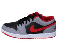 Schwarz Feuerrot Zement Grau Nike Air Jordan 1 Low Sneaker für Herren von Nike
