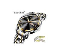 (Schwarz gold-silber werkzeug) business herren Uhren Berühmte Marke Luxus Große Zifferblatt Uhr Wasserdicht