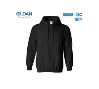 (Schwarz, Größe 36C-S)GILDAN 88500 Sweatshirt Herren Freizeit-Hoodie, einfarbig, modisches Fleece, hochwertige