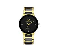 (Schwarz groß) Neuheiten Paar Uhr einfache Strass Damen Uhren Herren Uhr Mädchen Jungen Geschenk Uhr