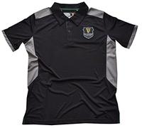 schwarz Guinness Polohemd mit grau unter dem Arm Design mit Harfe Wappen - Schwarz, Medium