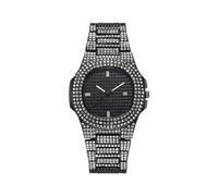 (Schwarz) Luxus High-End Sky Star Full Diamond Stahlgürtel Lady Quarzuhr Student Girl Business Sports