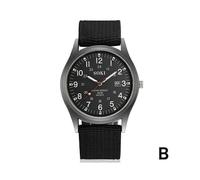 (Schwarz) Militär Armee Herren Datum Canvas Armband Analog Quarz Geschenk Uhr Sport P1L