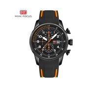 (Schwarz orange) MINIFOKUS Top Marke Luxus Männer Quarzuhr Fashion Business Wasserdichte Multifunktions