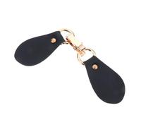 (Schwarz) Paar Knebelknöpfe aus Lederhorn für Trenchcoats, Dufflecoat, Kaffee