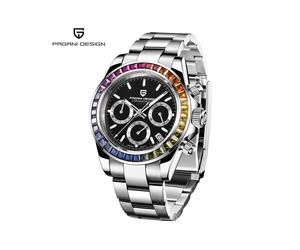 (Schwarz) PAGANI DESIGN Herrenuhren Luxus Automatik Datumsuhr Herren Quarzuhren für Herren Marke Chronograph