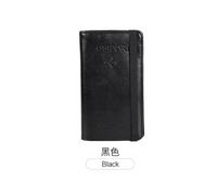 (Schwarz) Reisepasshülle für Damen und Herren, Geldbörse aus PU-Leder, Handytasche, schlanke Reisekartenhülle,