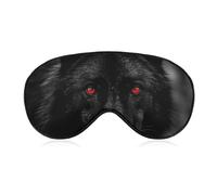 Schwarz-rote Augenmaske für Damen und Herren, atmungsaktive und verstellbare Augenabdeckung, ultraweiche Schlafmaske, leichte Reise-Augenbinde für Flugzeug, Nickerchen, Nachtschlaf