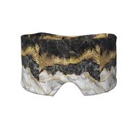 Schwarz Weiß Goldfolie Marmor, Vollständige Augenabdeckungen, lichtblockierende Augenmaske, Schlafaugen- und Ohrenschützer