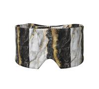 Schwarz Weiß Goldfolie Marmor, Vollständige Augenabdeckungen, lichtblockierende Augenmaske, Schlafaugen- und Ohrenschützer