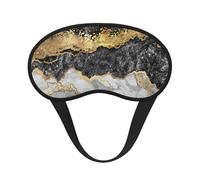 Schwarz Weiß Goldfolie Marmor,Vollständige Augenabdeckungen, lichtundurchlässige Schlafmasken, Verdunkelungs-Augenschützer