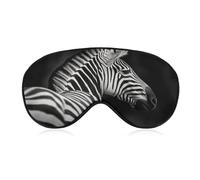 Schwarz-weiße Zebra-Augenmaske, seitliche Schlafmaske, leichte Augenbinde, Schlafmaske, Nasenpolster und Gummiband für Kinder, Frauen und Männer
