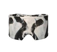 Schwarz-weißer Kuhdruck, Vollständige Augenabdeckungen, lichtblockierende Augenmaske, Schlafaugen- und Ohrenschützer