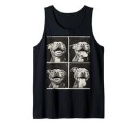 Schwarz-weißes Pitbull-Hundegesicht Tank Top