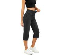 ,Schwarz,XL,Damen Slim Fit High Waist Stretch Denim Capri Jeans Elastische Gerade Bein Kurze Hose Streetwear Knöchellange Jeans