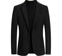 Schwarz,XXL,Herren Wollblazer Männliche Anzugjacke Herbst Winter Business Casual Winterjacke Herrenbekleidung Klassische Anzugmäntel