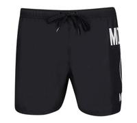 Schwarze Badeshorts mit großem rundem Milano-Logo von Moschino XL