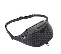 Schwarze Bauchtasche, Umhängetasche für Damen, Schultertasche, kleine Gürteltasche, karierte Bauchtasche