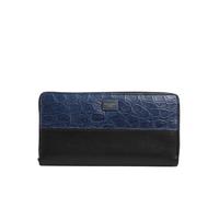 Schwarze Blaue Exotische Leder Herren Continental Clutch Geldbörse Einheitsgröße