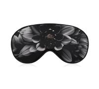 Schwarze Blume Augenmaske, Seitenschlafmaske, leichte Augenbinde, Schlafmaske, Nasenpolster und Gummiband für Kinder, Frauen und Männer