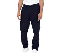 Schwarze Cargohose für Herren - formelle Cargo-Arbeitshose, vielseitig, Lager, Garagen, normale Passform, Wandern, Trainingshose, lässige Kampfhose, Outdoor-Sport, Jogginghose, elastische Taille,