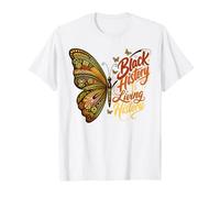 Schwarze Geschichte ist lebendige Geschichte Mandala Butterfly T-Shirt