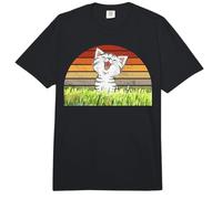 Schwarze Katze Retro Katzenliebhaber Katze Mond Katze Mama Katze Papa Kostüme Comfort Colors Adult Heavyweight T-Shirt