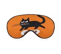 Schwarze Katzenaugenmaske, Schlafmaske, Augenmasken für Schlafmasken für Damen und Herren, Schlafmaske, Reiseaugenmaske, Schlafmaske, Verdunkelung, lustige Schlafmaske, niedliche Schlafmaske
