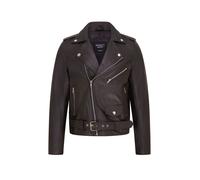 Schwarze klassische Brando-Leder-Bikerjacke für Herren - Heinola 2XL