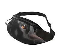 Schwarze Labrador-Bauchtasche für Herren und Damen, leicht, verstellbar, modische Hüfttasche für Reisen, Wandern, Laufen