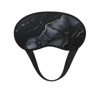 Schwarze Marmordruck-Augenabdeckung zum Schlafen, komfortable, druckfreie und atmungsaktive Schlafmasken