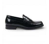 Schwarze Penny Loafer aus PU-Leder für Herren - elegante und lässige Schuhe EU43