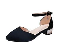 Schwarze Pumps, Slingpumps Damen Slingback Bequeme Sommerschuhe Absatz Sommer Spitzenschuhe Damenpumps Damenschuhe Mit Riemen Weich Pumps Riemchenballerina