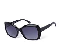 Schwarze Retro-Sonnenbrille mit Grauem Glas von Botaniq