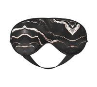 Schwarze Rose Gold Marmor Druck Weiche Verdunkelung Augenmaske, Reise-Augenmaske, Seitenschläfer-Augenabdeckungen, Schlaf-Augenmaske für Männer und Frauen