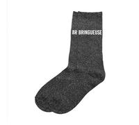 Schwarze Socken mit Pailletten "Bringueuse"