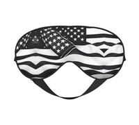Schwarze und weiße amerikanische Flagge, doppelseitige weiche Verdunkelungs-Augenmaske, Entspannung, Nulldruck, Nachtschlaf-Augenmaske