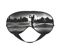 Schwarze und weiße Golfaufdruck, weiche Verdunkelungs-Augenmaske, Reise-Augenmaske, Seitenschläfer-Augenabdeckungen, Schlaf-Augenmaske für Männer und Frauen