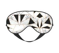 Schwarze und weiße Marmor-Textur, doppelseitig, weiche Verdunkelungs-Augenmaske, Schlafmaske, Nachtschlaf-Augenmaske