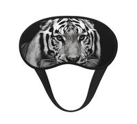 Schwarze und weiße Tiger-Schlafmaske für Seitenschläfer, Verdunkelungs-Augenmaske für Damen und Herren, Nulldruck-Schlafmasken, weiche, atmungsaktive Augenabdeckung, bequeme Augenbinde, Lidschatten