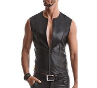 Schwarze Wetlook Herren Weste