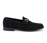 Schwarze Wildleder-Mokassins für Herren mit Lederfutter EU45