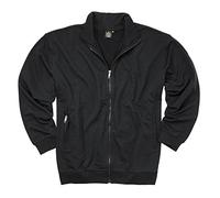 Schwarze Zip-Jacke von Ahorn Sportswear in Übergrößen bis 10XL, Größe:9XL