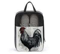 Schwarzer Hahn-Schuhbeutel, Reise-Schuh-Organizer, wasserabweisend, Schuhbeutel mit Reißverschluss, Sneaker, Staubbeutel, grau, Einheitsgröße, modern, grau, Einheitsgröße, Modern