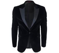 Schwarzer Herren-Smoking-Anzug-Blazer aus Samt 46 (Brust)