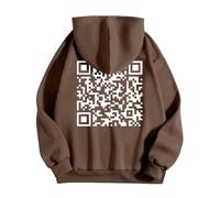 Schwarzer Hoodie Herren, Funny Fu Qr Code Fuck-You Hoodie Herren Damen - Lustig Sweatshirt Mit Kapuze Humorous Hidden Message Shirt Funky Trend Y2K Hoodies Teenager Mädchen Qr Code Pullover Weihnachts
