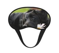 Schwarzer Labrador, Kamille, Schwarze Retriever-Hunde,Vollständige Augenabdeckungen, lichtundurchlässige Schlafmasken, Verdunkelungs-Augenschützer