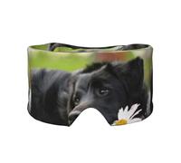 Schwarzer Labrador Kamille Schwarzer Retriever Hunde, Vollständige Augenabdeckungen, lichtblockierende Augenmaske, Schlafaugen- und Ohrenschützer