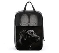 Schwarzer Labrador-Schuhbeutel, Reise-Schuh-Organizer, wasserabweisend, mit Reißverschluss, Sneaker-Staubbeutel, grau, Einheitsgröße, modern, grau, Einheitsgröße, Modern