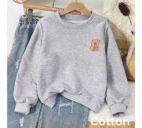 Schwarzer, langärmliger Oversize-Hoodie für Herbst/Winter für ältere Kinder: Bezaubernder, verspielter und skurriler Style mit Bubble-Tea-Katzen-Print